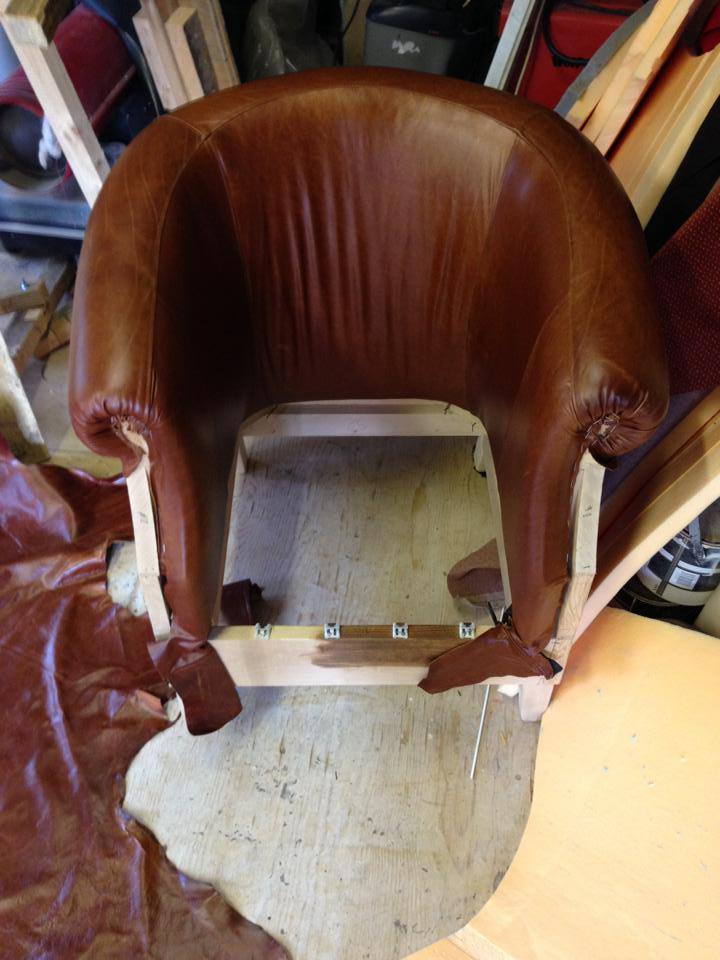 Custom Antique Leather Arm chairs for OX Belfast
